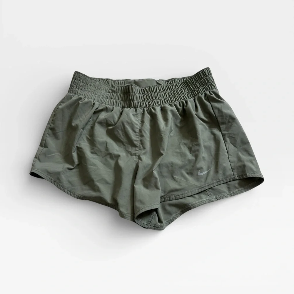 Nike Dri Fit Army Green Running Shorts Women